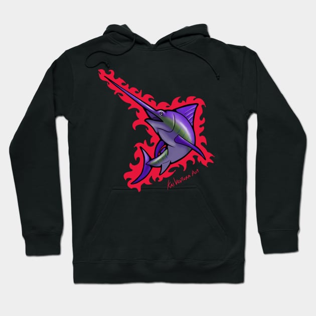 Marlin Rad Design Color Variant C Hoodie by Kai Ventura